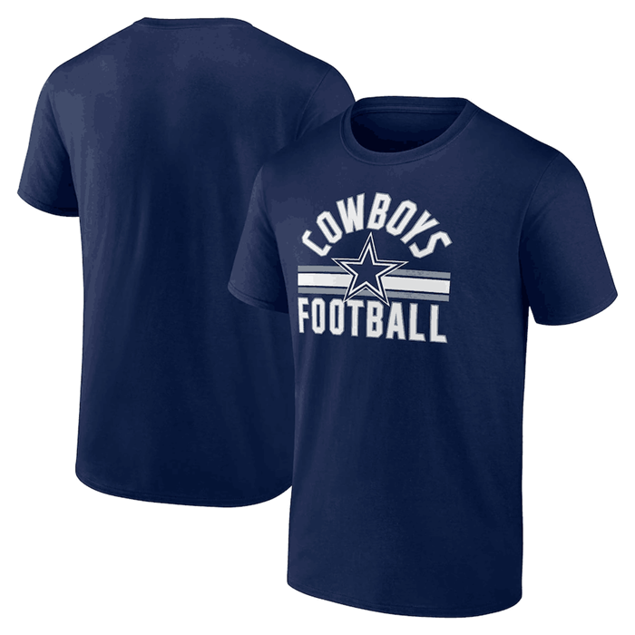 Men's Dallas Cowboys Navy Arch Stripe T-Shirt